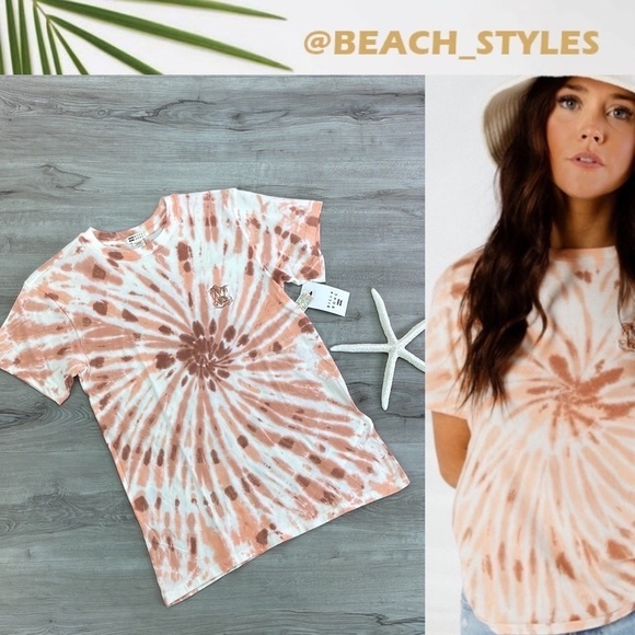 🔆BILLABONG🔆TAKE A TRIP TIE DYE TOP SHIRT - Picture 1 of 12